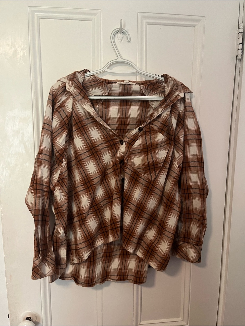 High Low Flannel Top